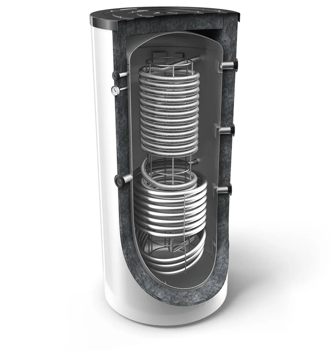 Tesy hygiëne buffervat staal 800 liter met 1 warmtewisselaar